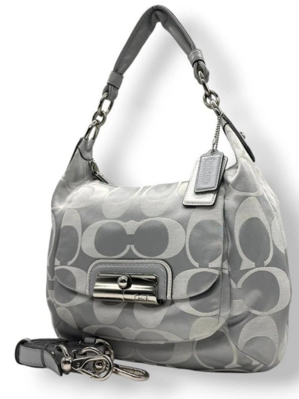 Coach Hobo Shoulder/ Crossbody Kristen bag Light Beige/ Sand/Tan Signature - Picture 7 of 7